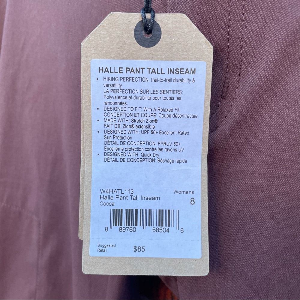 🆕 Prana Halle Hiking Casual Pants Roll Up Cocoa - Picture 7 of 14